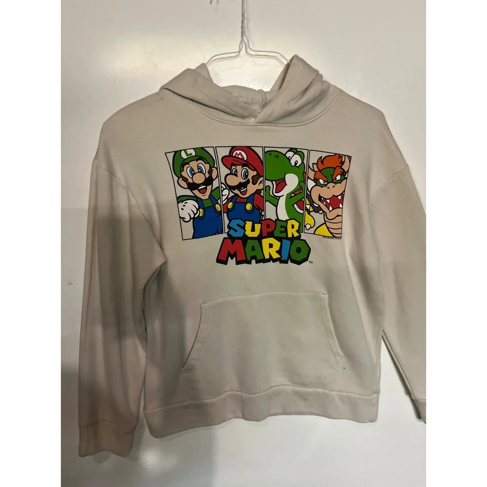 Old Navy Boys Super Mario Nintendo Graphic‎ Hoodie XL 14-16 Luigi Yoshi Bowser